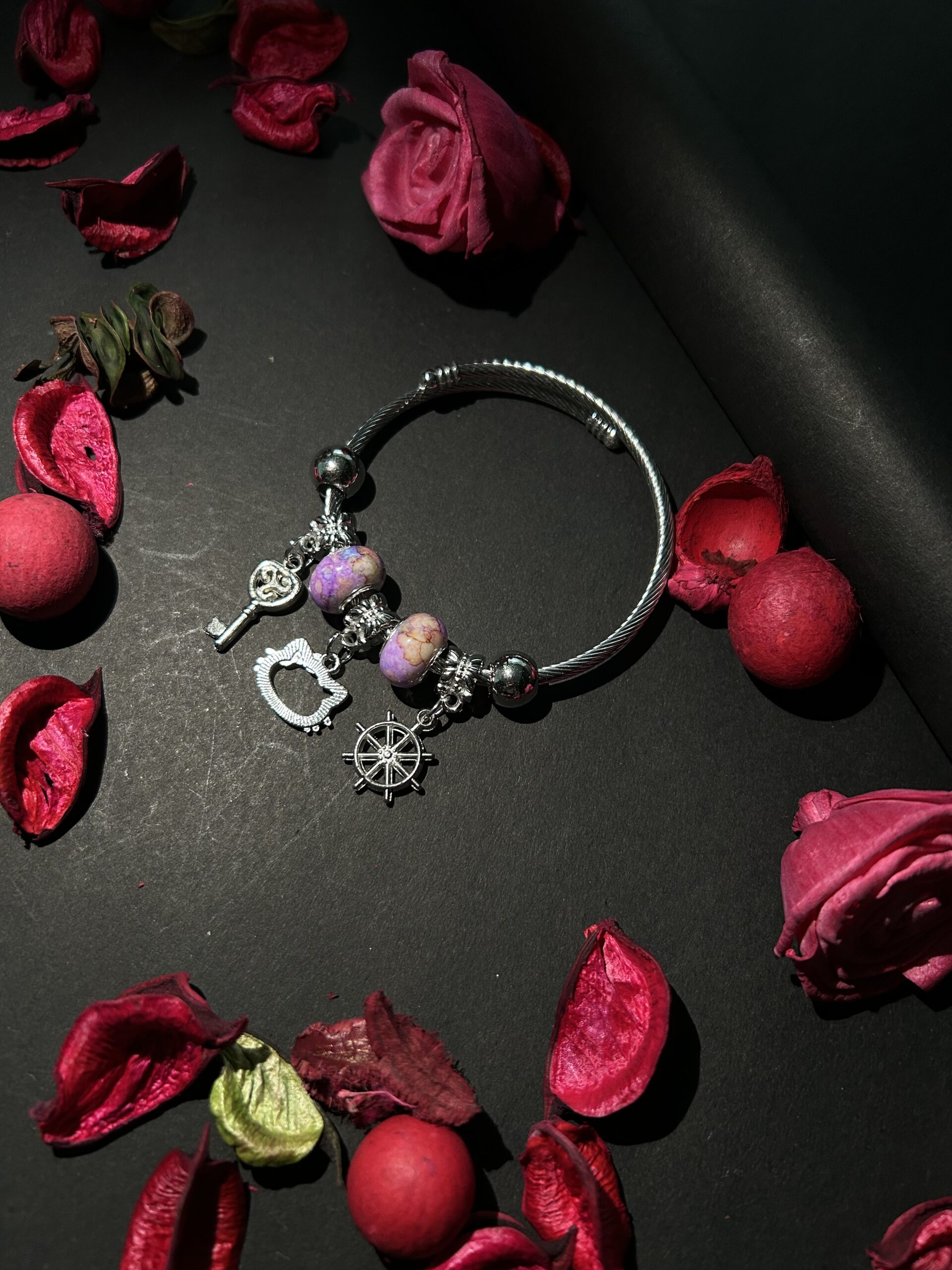 Bohemian Dream Charm Bangle Bracelet - Image 7