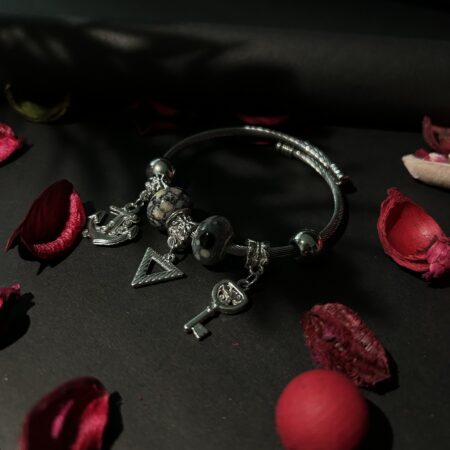 Mystic Key & Anchor Charm Cuff Bracelet